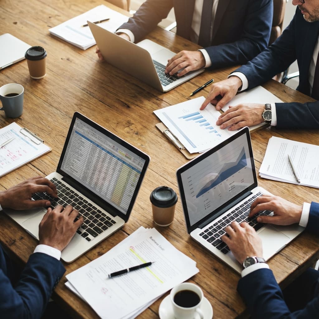 Team collaborating on contact page