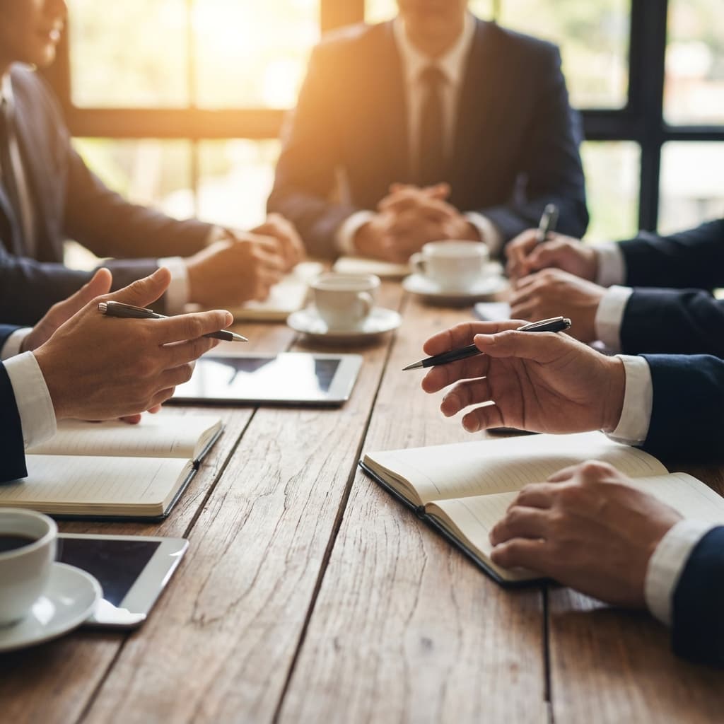 Founding team discussing strategy