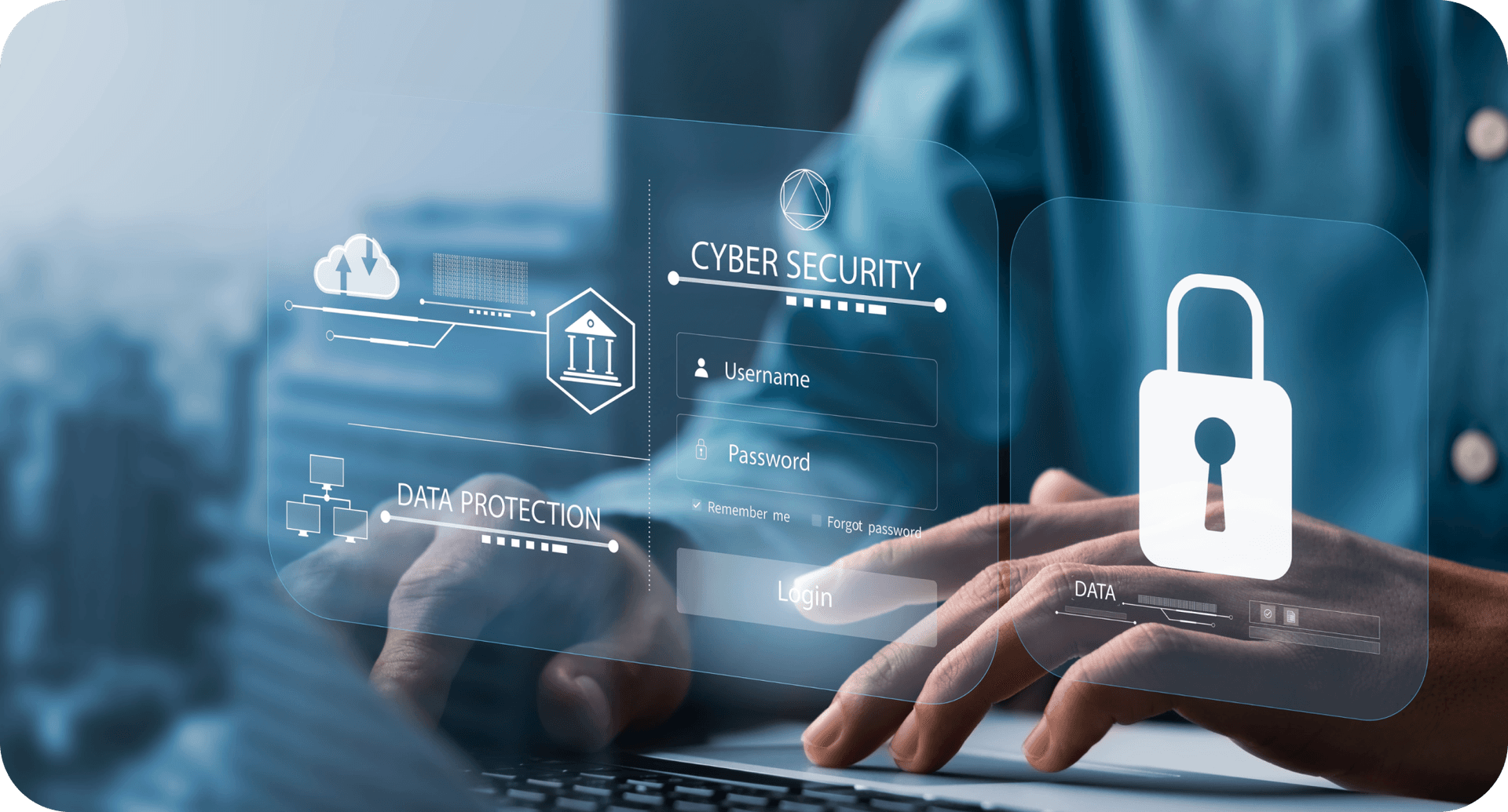 Data Security & Infrastructure - Cyber security concept