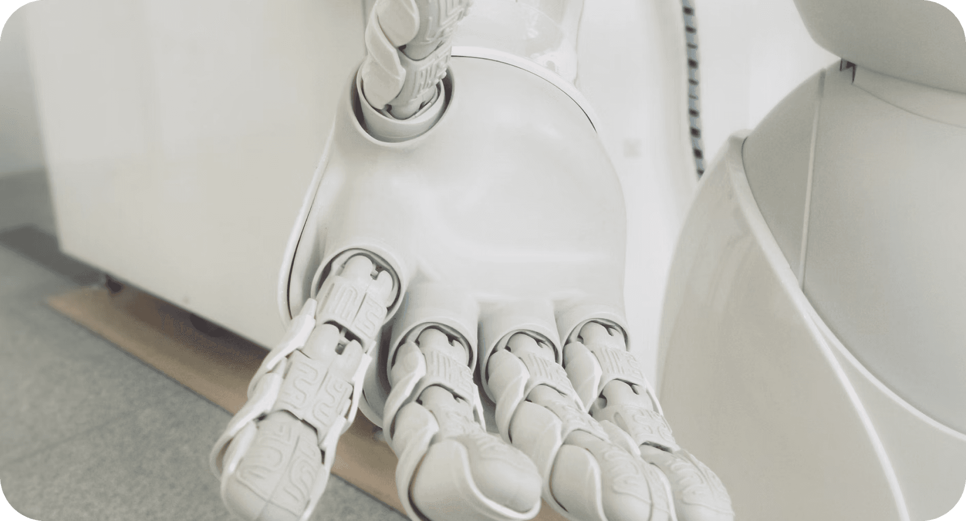 AI robot hand representing technological advancement